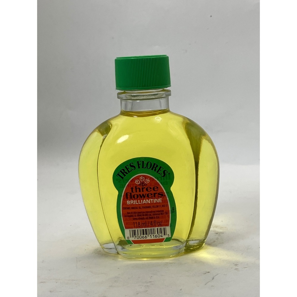 Tres Flores Brilliantine Hair Fragrance Oil, 4 oz, Green Cap‎